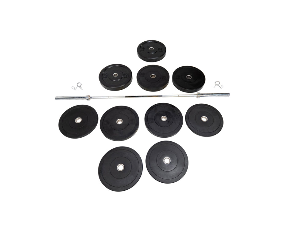 Bumper Plate Set with Olympic Bar