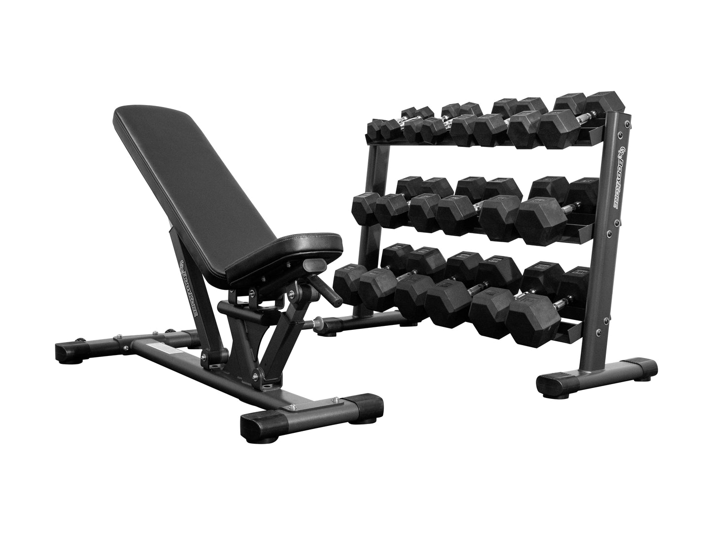 BodyKore RPE Octagon Dumbbell Set with G241 Signature Rack