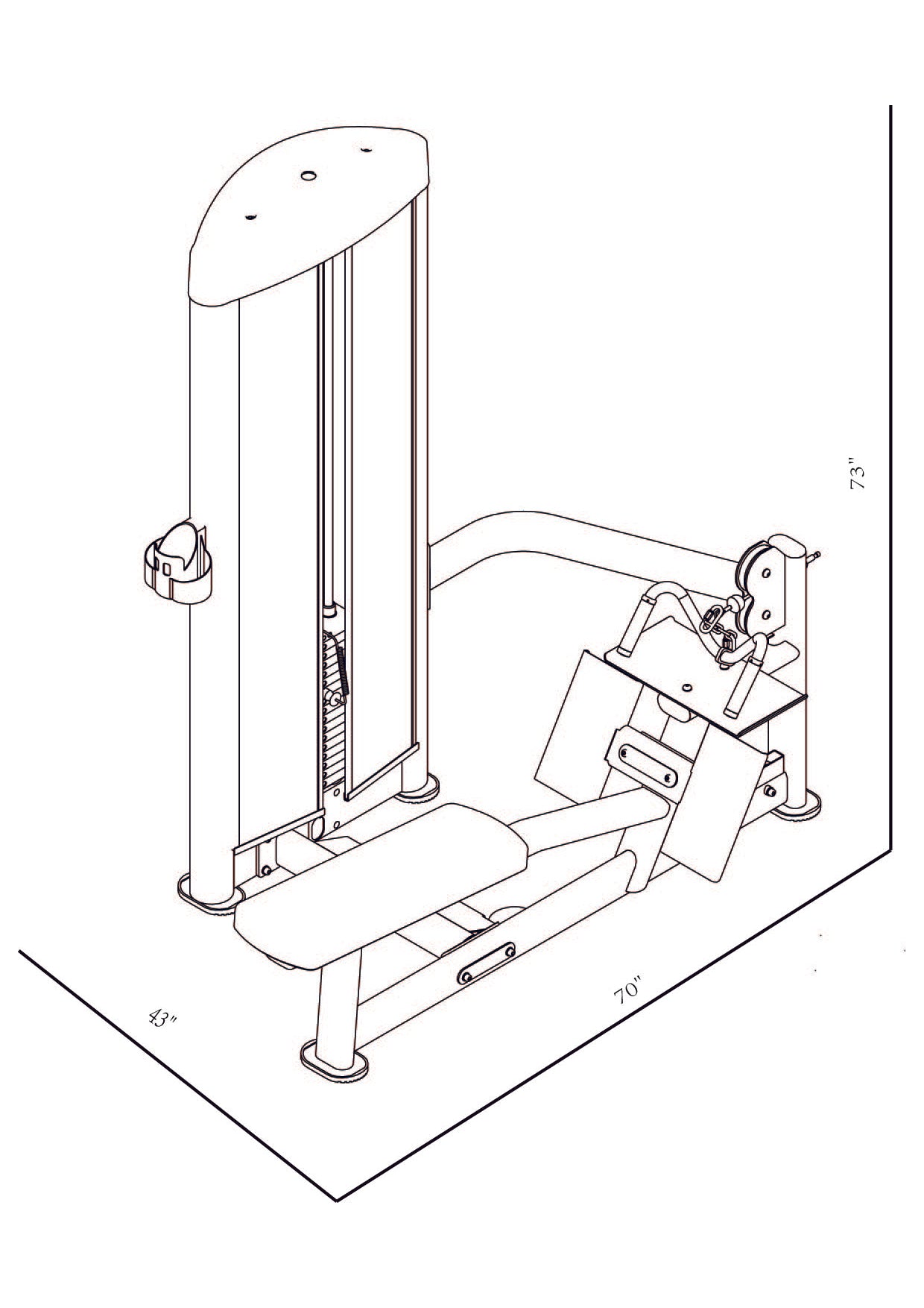 BodyKore Isolation Series - Selectorized Seated Low Pull